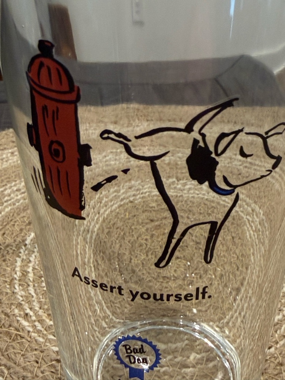 Vtg Bad Dog Brand Wisdom Glass Drinking Glasses Set of 3 Funny Theme Drinkware - Picture 11 of 16